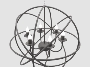 modern orbit chandelier 3D Model