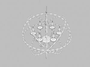 modern orbit chandelier 3D-Modell