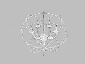 modern orbit chandelier 3D Model