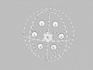 modern orbit chandelier 3D-Modell