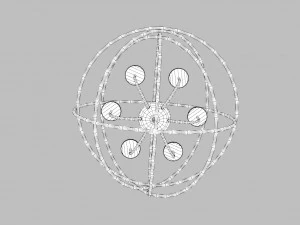 modern orbit chandelier 3D Model