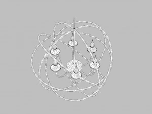 modern orbit chandelier 3D Model