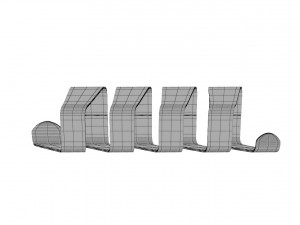 designer wooden bench-spiral Modelo 3D