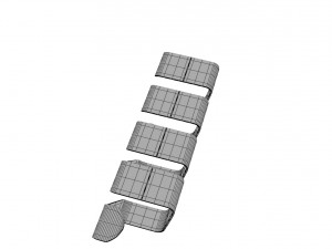 designer wooden bench-spiral Modelo 3D