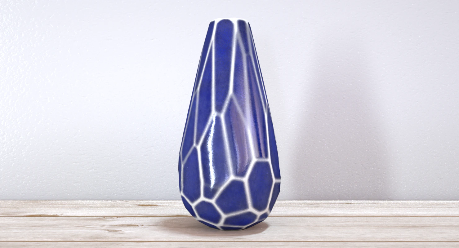 dawson blue vase 3D Model .c4d .max .obj .3ds .fbx .stl .blend