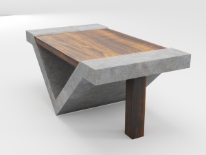 loft beton table 3D Модель