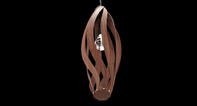 lustre with a wooden plafond Modello 3D .c4d .max .obj .3ds .fbx .stl .blend 