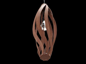 brillo con plaf&oacute;n de madera Modelo 3D