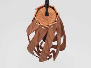 lustre with a wooden plafond Modello 3D