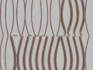 brilho com plafond de madeira Modelo 3D