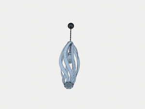lustre with a wooden plafond Modello 3D