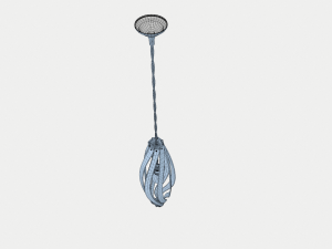 lustre with a wooden plafond Modello 3D