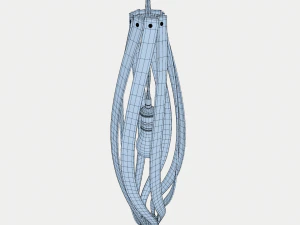 brilho com plafond de madeira Modelo 3D