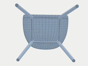 black leather loft chair 3D Model