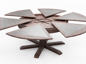 dining table with leaves 3D Model