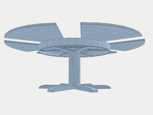 dining table with leaves 3D Model
