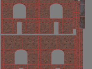 old brick warehouse interior 3D Model