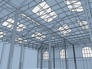 old brick warehouse interior 3D Model