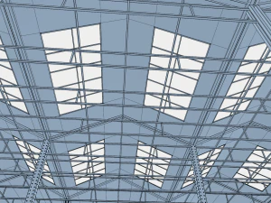 old brick warehouse interior 3D Model