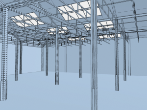 old brick warehouse interior 3D Model