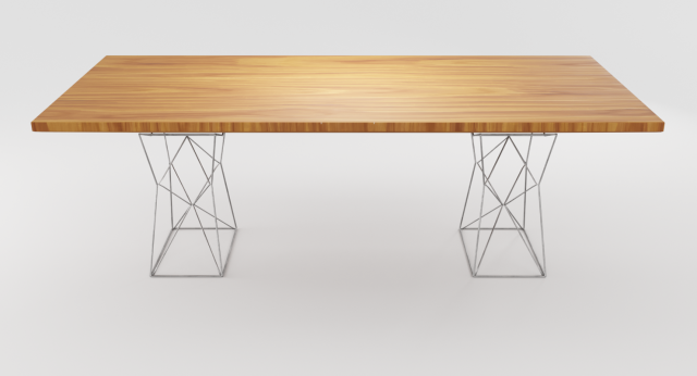 geometric shape wooden table 3D Model .c4d .max .obj .3ds .fbx .stl .blend 