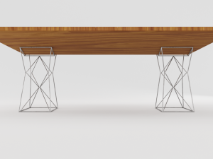 geometric shape wooden table 3D Model