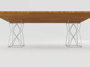 geometric shape wooden table 3D Model