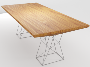 geometric shape wooden table 3D Model