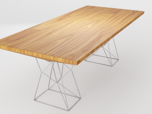 geometric shape wooden table 3D Model