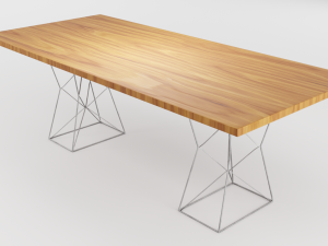 geometric shape wooden table 3D Model