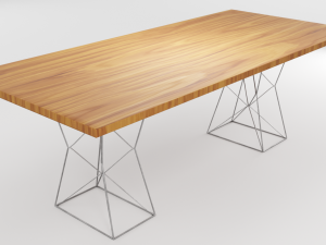 geometric shape wooden table 3D Model