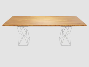 geometric shape wooden table 3D Model