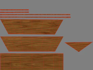 geometric shape wooden table 3D Model