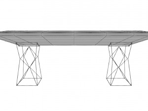 geometric shape wooden table 3D Model