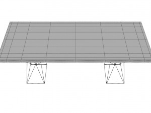 geometric shape wooden table 3D Model