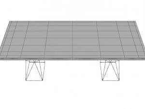 geometric shape wooden table 3D Model
