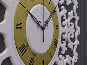 ancient romance wall clock Model 3D