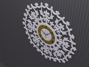 ancient romance wall clock Model 3D