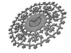 ancient romance wall clock Model 3D