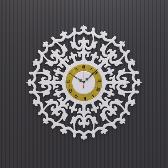 ancient romance wall clock Model 3D .c4d .max .obj .3ds .fbx .stl .blend 