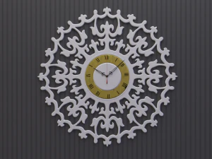 oude romantiek wandklok 3D Model