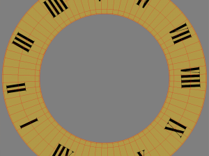 ancient romance wall clock Model 3D