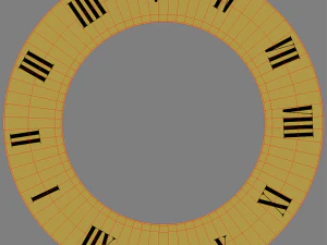 oude romantiek wandklok 3D Model