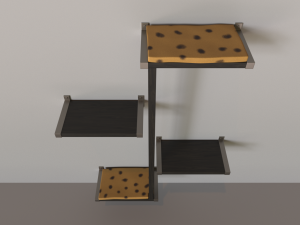 wall cat tree Modello 3D