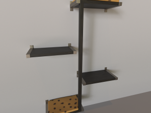 wall cat tree Modello 3D