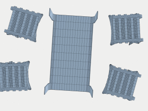 japanese minimalistic table set 3D Model