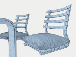 japanese minimalistic table set 3D Model