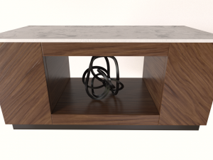 marble and wood coffee table 3D Модель