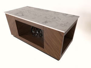 marble and wood coffee table 3D Модель