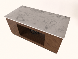 marble and wood coffee table 3D Модель